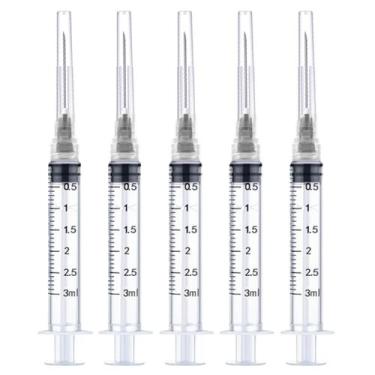 Imagem de Seringas de laboratório BSewenerte de 3 mL com agulha de 22 g e 1,0 cm