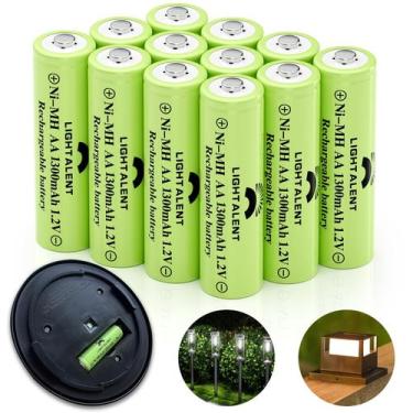 Imagem de Baterias Recarregáveis Lightalent Ni-MH AA 1300mAh (pacote com 12)