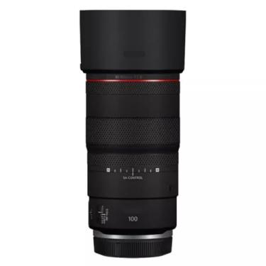 Imagem de Adesivo de câmera antiarranhões 100 2.8 capa de lente para Canon RF 100 mm F2.8 Película protetora macro decalque (preto fosco)