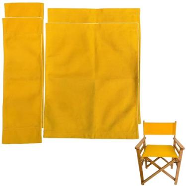 Imagem de TBACW 2 conjuntos (4 peças) 51 cm C x 40 cm L kit de capas de substituição de tela para diretores cadeiras de cinema, lona de substituição para cadeira de diretor doméstico