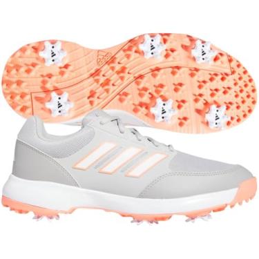 Imagem de adidas Tênis de golfe feminino Tech Response 3.0, Cinza dois/Calçados Branco/Coral Fusion, 38