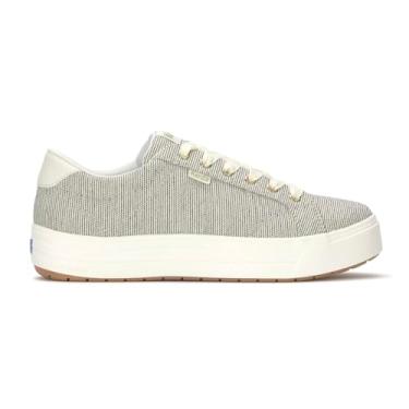 Imagem de Keds Tênis feminino Park com cadarço, Branco neve/listras de sementes de aveia, 35
