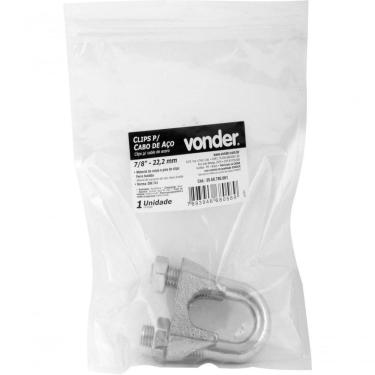 Imagem de Clips Para Cabo De Aço 7-8``22,20 Mm Cartela Com 1 Peça Vonder