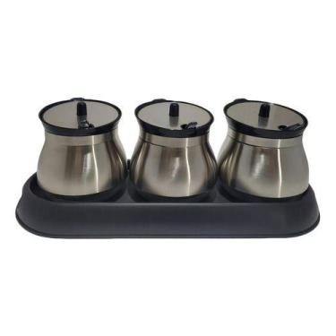 Imagem de Porta Tempero E Condimento Peças 250 Ml - Top Chef - TOP RIO, Inox