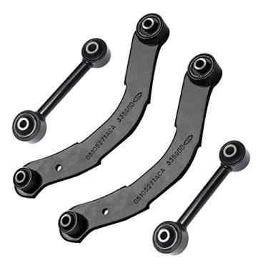 Imagem de Kit de suspensão traseira 4 peças TUCAREST K641281 x2 K641226 x2 conjunto do braço de controle traseiro esquerdo direito compatível com Dodge Caliber 07-15 Jeep Compass Patriot superior e inferior Link
