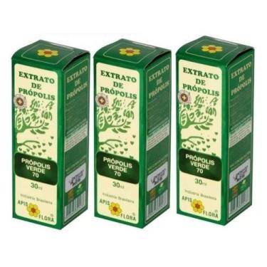 Imagem de Extrato de Própolis verde 70 Apisflora 30 ml Kit com 3 un - Apis Flora