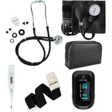 Imagem de Esfigmomanômetro + Oxímetro +  Esteto + Garrote + Termômetro - PREMIUM