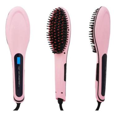 Imagem de Escova Magic Alisadora Com Lcd- Digital - Bivolt - Rosa - MKB