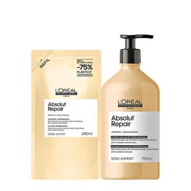 Imagem de Kit L'Oréal Professionnel Absolut Repair Gold Duo Refil (2 produtos)