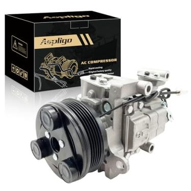 Imagem de Aspligo Compressor de ar condicionado AC com embreagem para Mazda 3 2004-2009 2.0L 2.3L, para Mazda 5 2006-2010 2.3L, CO 10759C, substitui BP4S61K00, CC4361450E