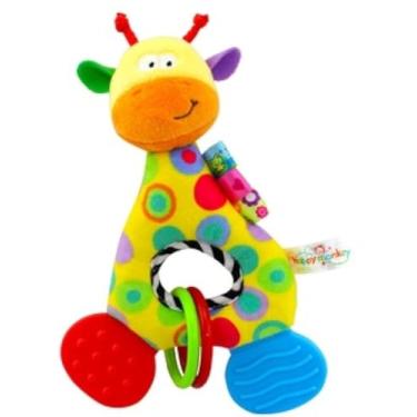 Imagem de Girafinha Mordedor com Chocalho Para Bebê - Estimula a Coordenação
