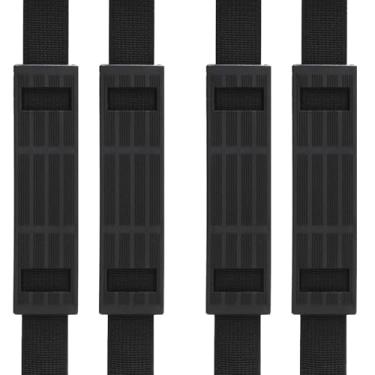 Imagem de Hufopik 4 peças de tiras ajustáveis de fixação de assento hoverboard e 4 peças de gancho protetor de alça para acessórios de kart equilíbrio automático (49,67 cm), substituição de alça de prancha de