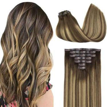 Imagem de Extensões de cabelo Clip in GOO GOO Real Human Hair 18 polegadas 110g