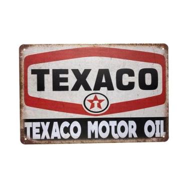Imagem de Placa De Metal Retrô Vintage Com Tema De Óleo De Motor a Gasolina Para