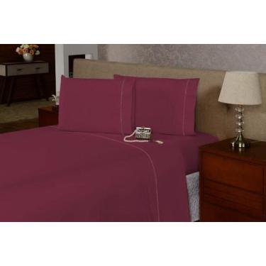 Imagem de Lençol 3 Pçs Solteiro Percal 180 Fios Ponto Palito - BEM ME QUER , VIN