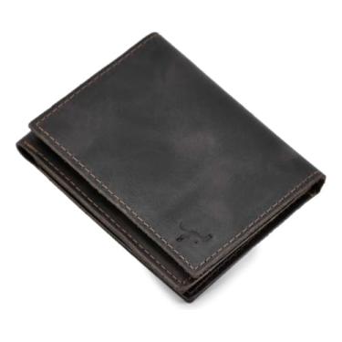 Imagem de Carteira Couro Legítimo Porta Cnh/cartões/cédulas com visor(Marron Escuro)