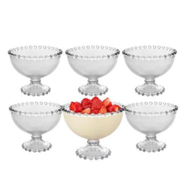 Imagem de Jogo 6 Taças Cristal Chumbo para Sobremesa Pearl Wolff 200ml