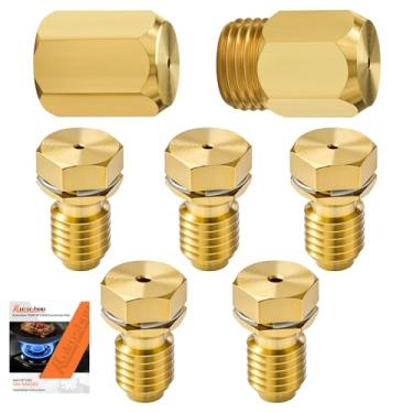 Imagem de Kit de conversão de 7 peças de orifícios AAA72971039 LP compatível com LG Ranges LRGL5825D LRGL5825D/00 LRGL5825F para gás natural para propano com manual detalhado