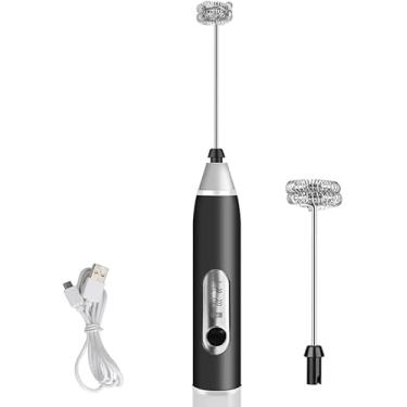 Imagem de Misturador de Bebidas Elétrico 2 em 1, Batedor Espumador de Leite Café Capuccino, Batedor De Ovos, Recarregável USB Potáti, Mini Mixer