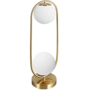 Imagem de Luminária Mesa Abajur 43X20Cm Jabuticaba 2 Globos Metálica