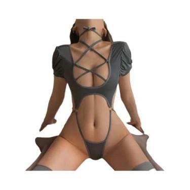 Imagem de Conjunto De Lingerie Feminina Sensual Com Sutiã Sem Entrepernas, Decot