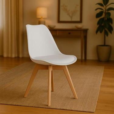 Imagem de Cadeira De Jantar Cozinha Empório Tiffany Saarinen Base Wood - Lar Tex