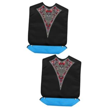 Imagem de 2 peças babador para idosos camisas retrô para homens trajes adultos roupas para homens babadores florais para adultos camisa masculina roupas adulto protetor coletor de migalhas poliéster cuidados ma