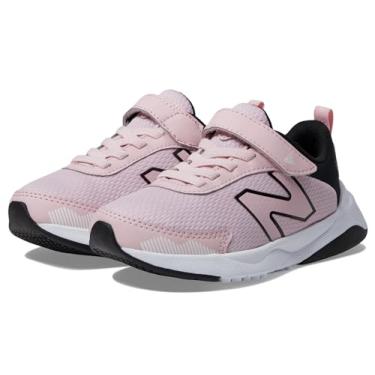 Imagem de New Balance Tênis de corrida unissex infantil Dynasoft 545 V1 de renda elástica com alça superior, Meados do século rosa/preto, 1 Little Kid