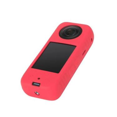 Imagem de Capa Silicone + Alça de Segurança para Insta360 X3 - Sunnylife, Vermel