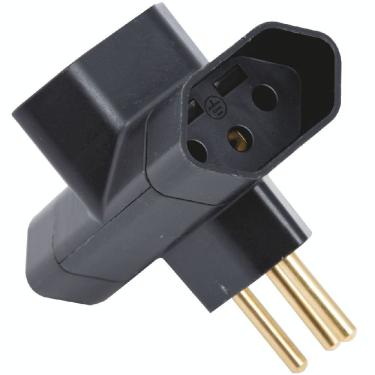 Imagem de Plugue T 2P+T 10 A 250 V Preto - 57400181 - TRAMONTINA