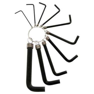 Imagem de Chave Allen 1/16"" a 3/8"" com 10 Peças - 8288 - BRASFORT