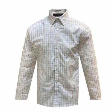 Imagem de Camisa Ellus Tricoline Conundrum Slim Irish Xadrez Branca-Masculino