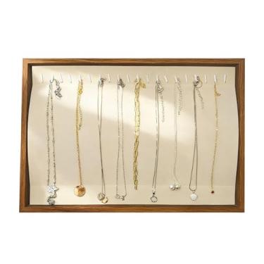 Imagem de Bandeja organizadora de joias para gavetas, suporte de brinco, estojo de exibição empilhável, grande organizador de gaveta de joias com divisor removível para brincos, anéis e pulseira (bege, 20