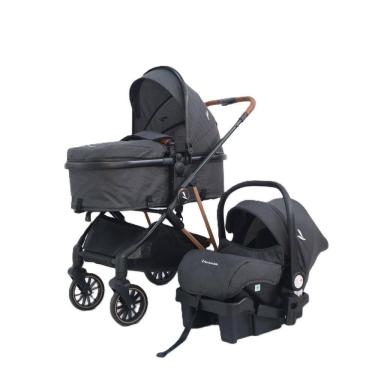 Imagem de Carrinho Premium Baby + Bebê Conforto Florence Black/Preto