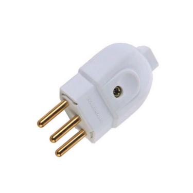 Imagem de Plugue Macho 2p+t 20a 250v Branco Tramontina Plugue Macho Branco 2p+t De 20 Ampères E 250 Volts - 57402107 - Tramontina