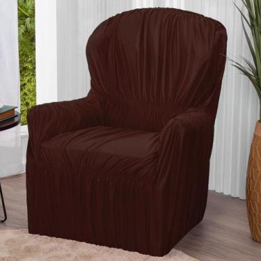 Imagem de Capa Para Poltrona 1 Lugar Elasticada Lisa - Lenharo Enxovais, Tabaco