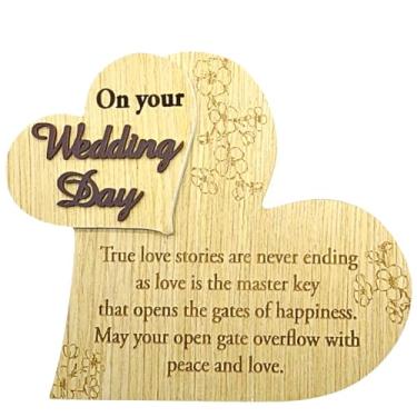 Imagem de UNIDECO Decoração de parede de coração de madeira – de 17 cm da noiva – decoração de madeira em forma de coração para casa – prateleira suspensa para sala de estar – ele filha filho – dia de irmão nupcial