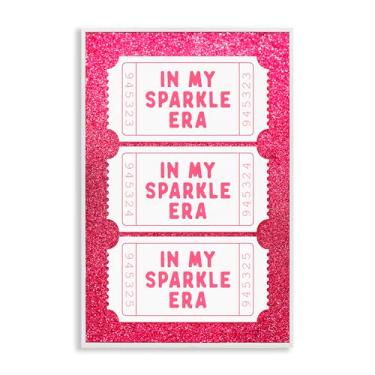 Imagem de Stupell Industries In My Sparkle Era Tickets Arte giclée emoldurada branca, design por Lettered and Lined, 24 x 16