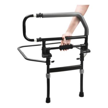 Imagem de Grade Proteção E Barra Apoio Rebatível Dobrável Para Cama