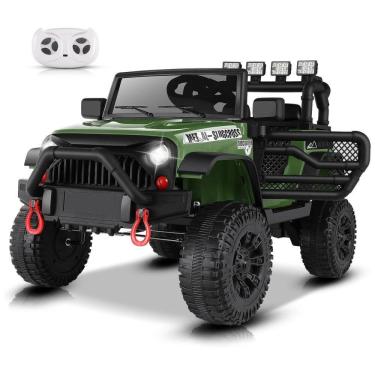 Imagem de Carrinho Elétrico Infantil Hikole 12V, Veículo para Crianças com Controle Remoto, Bluetooth, Luzes LED e Cinto de Segurança