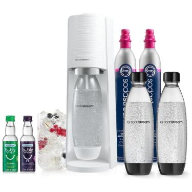 Imagem de SodaStream Terra Sparkling Máquina de fazer água Bundle White: Faça Bebidas Personalizadas em Casa!