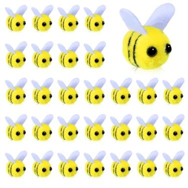 Imagem de Tweruna 30 Pcs Felt Bees, Cute Bee Craft, Mini Wool Felt Bumble Bee Plush Decor for Baby Shower Decorations, Party Favors DIY Crafts, Clothing Hat, Costume Accessories