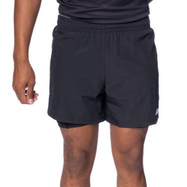Imagem de Shorts Masculino New Balance Sport Essentials 2 em 1 Preto, Preto, G