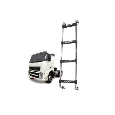 Imagem de Escada Cabine Traseira Volvo FH 98 a 2009 Com Baixa Cromada - Bepo