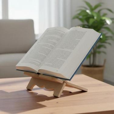 Imagem de Suporte porta bíblia livro madeira mdf cru 10mm espirito santo - DZX D