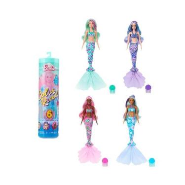 Imagem de Boneca barbie color reveal série sereias - mattel hth45