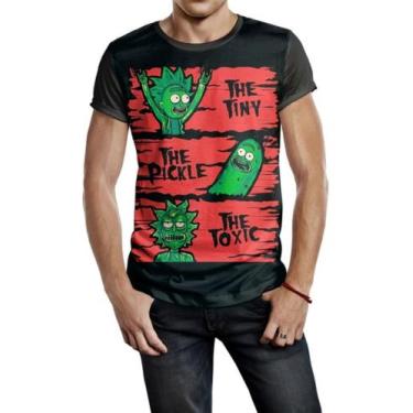 Imagem de Camiseta Masculina Rick And Morty Rick Jovem Pickle Ref:706 - smoke, P