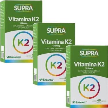 Imagem de Kit 3X Supra Vitamina K2 - 500mg 60 Cápsulas - Herbamed-Masculino