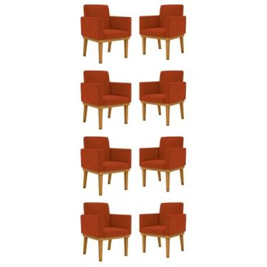 Imagem de Kit 8 Poltronas Reforçadas Esteticista - Salão de Beleza Cor:terracota