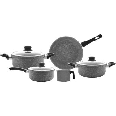 Imagem de Jogo Panelas 5 Peças Fogão Indução Antiaderente Cerâmico